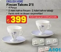 ENGLİSH HOME FİNCAN TAKIMI 2'Lİ fiyat ve kampanya bilgisi
